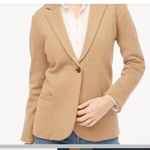 JCrew Camel Schoolboy Sweater Blazer Size M NWT